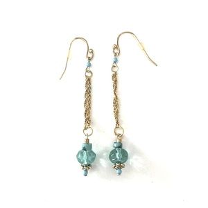 Drop Earrings with Turquoise beads